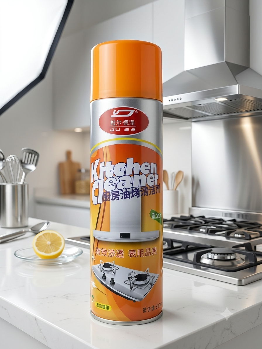 Kitchen oil and grease foam cleaner spray, 500 ml