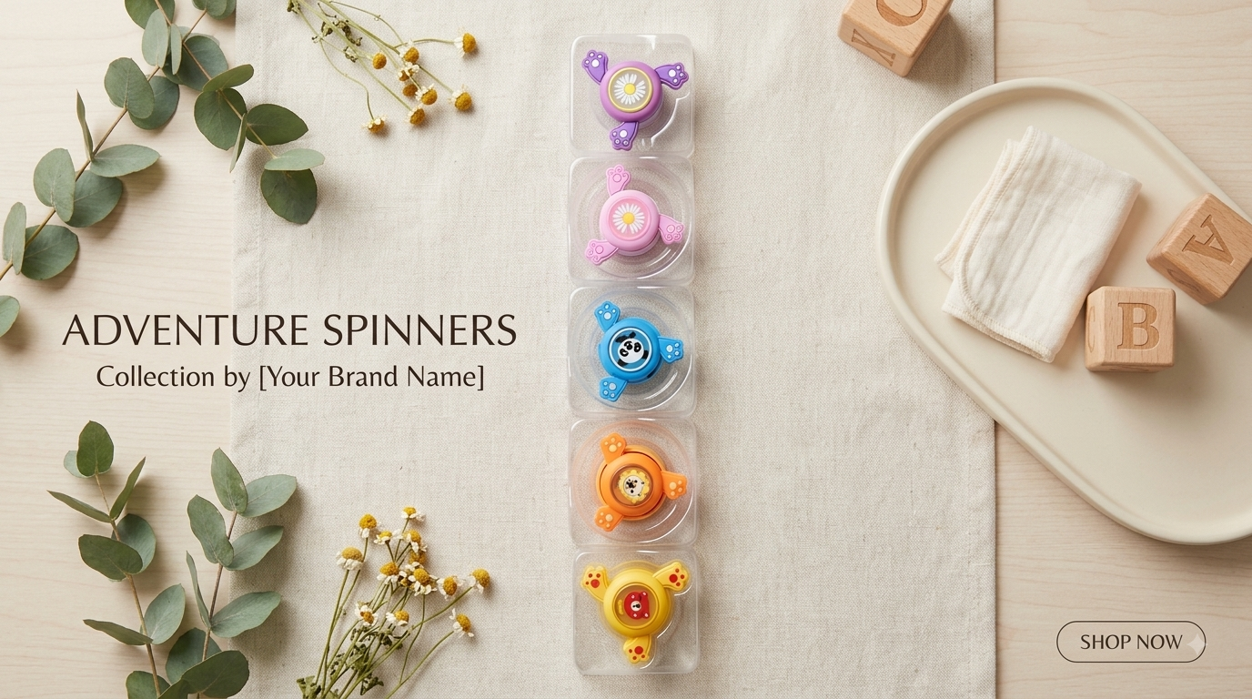Cute animal-shaped fidget spinners in five colours
